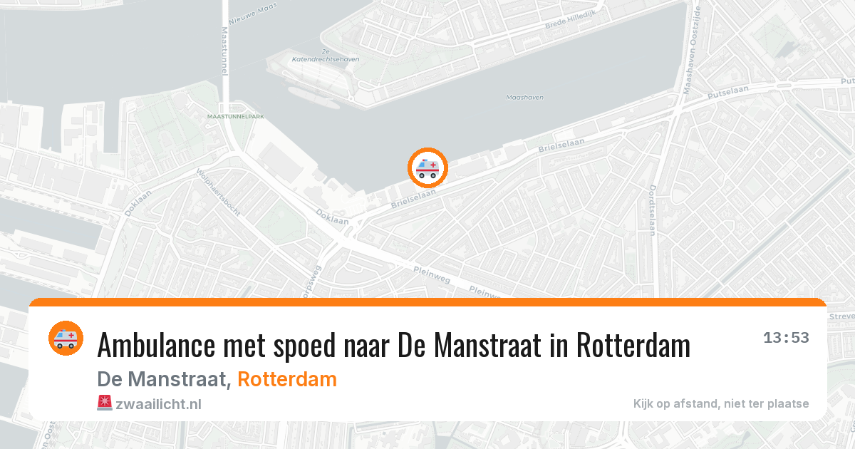 Ambulance met spoed naar De Manstraat in Rotterdam — 3 jun 2026