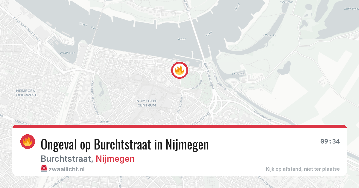 Ongeval op Burchtstraat in Nijmegen — 7 jul 2026
