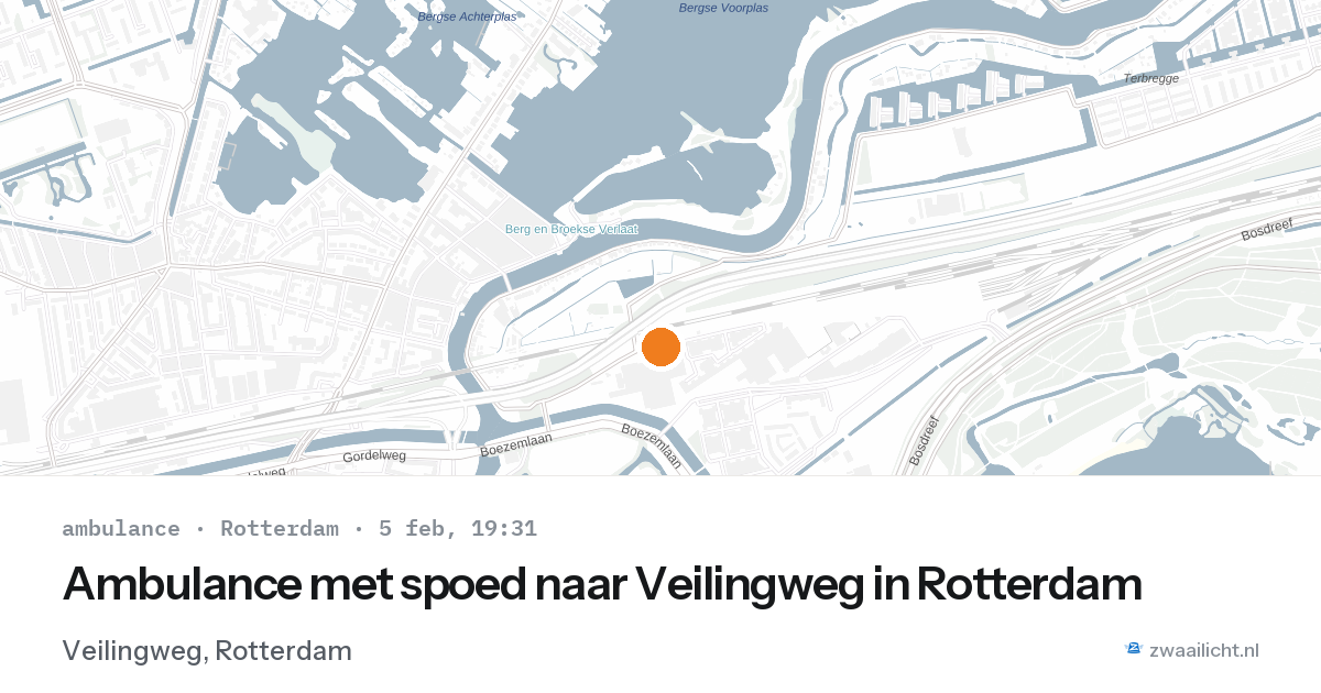 Ambulance met spoed naar Veilingweg in Rotterdam — 5 feb 2026