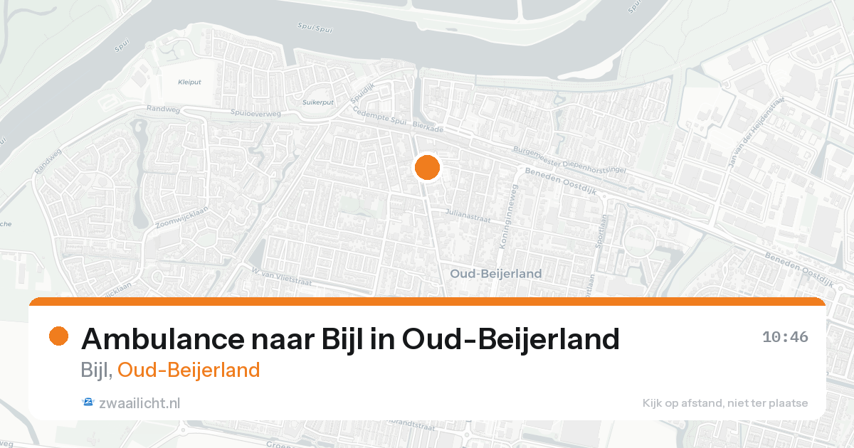 Ambulance naar Bijl in Oud-Beijerland — 20 aug 2026