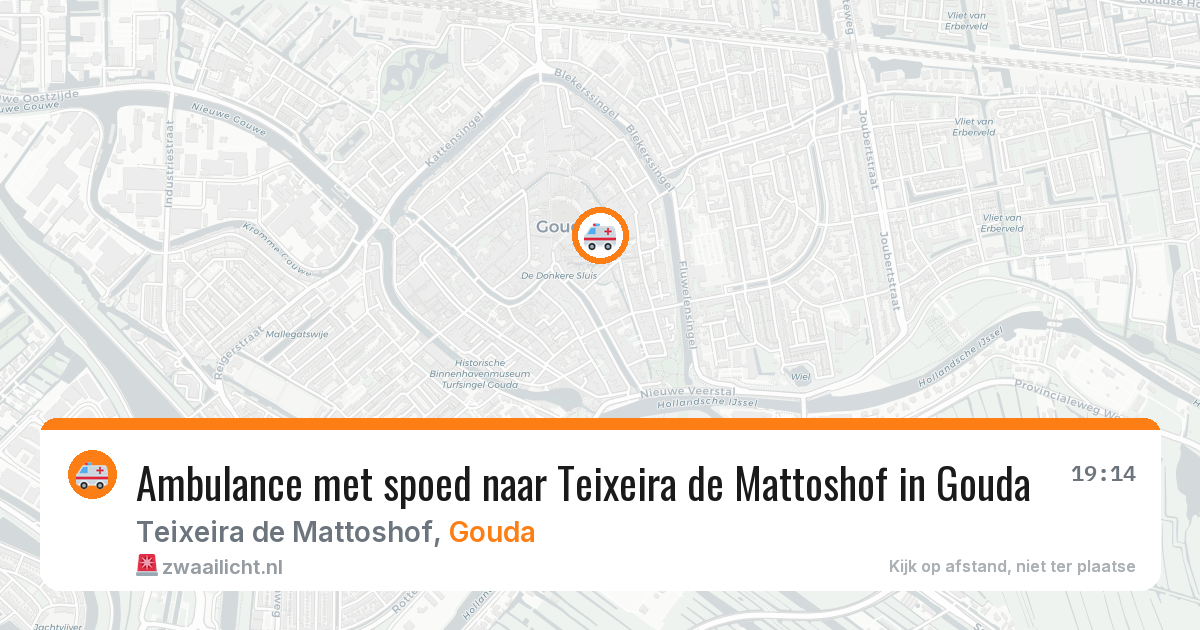 Ambulance met spoed naar Teixeira de Mattoshof in Gouda — 26 mrt 2026