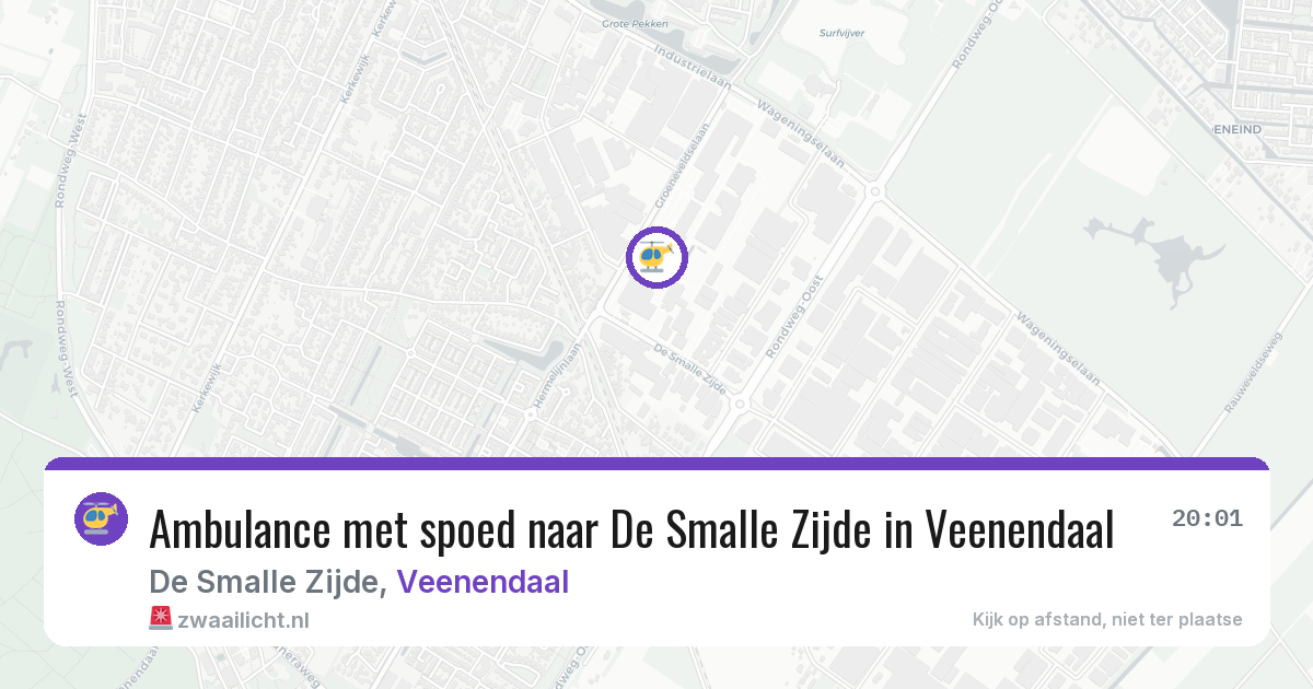 Ambulance met spoed naar De Smalle Zijde in Veenendaal — 18 apr 2026