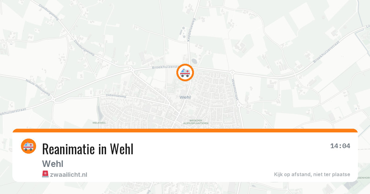 Reanimatie in Wehl — 13 jun 2026