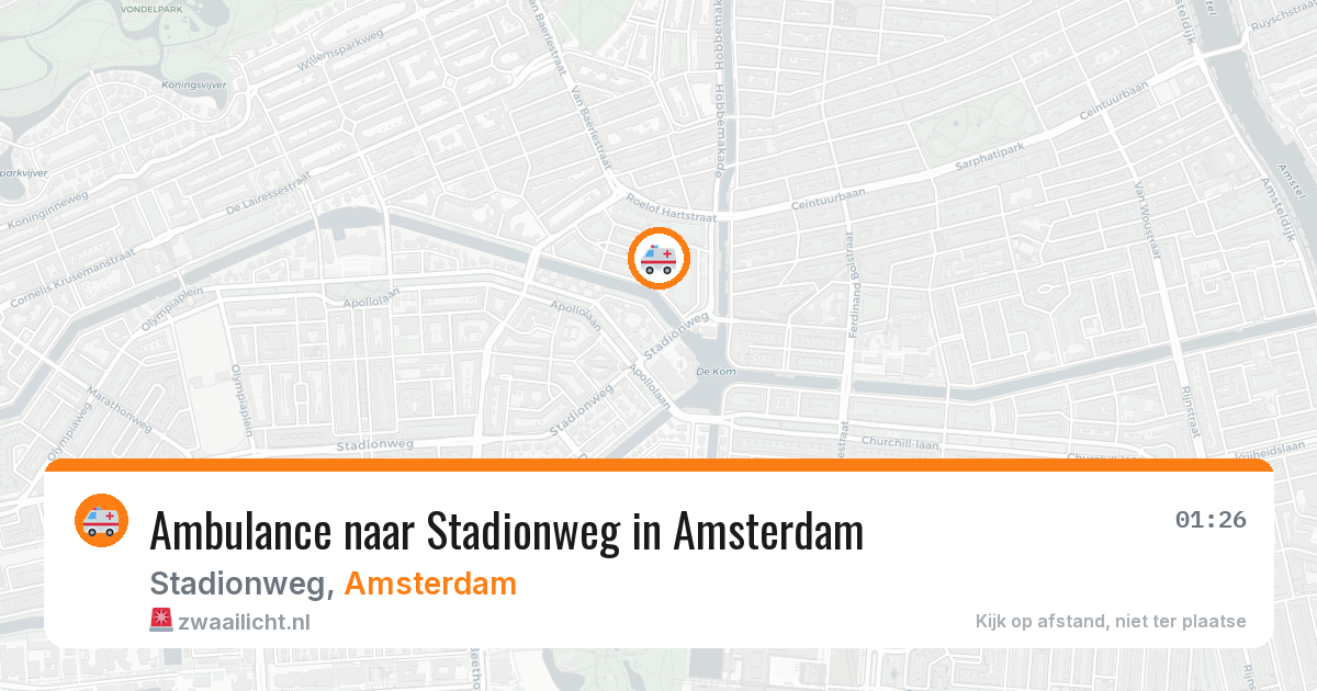 Ambulance naar Stadionweg in Amsterdam — 30 jan 2026