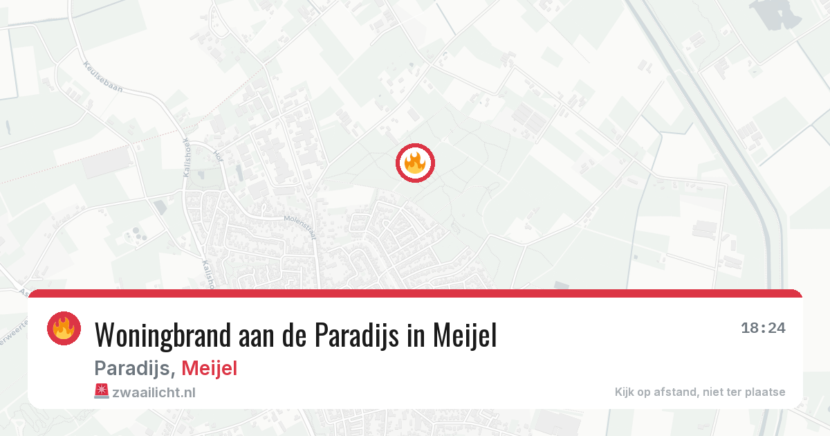 Woningbrand aan de Paradijs in Meijel — 23 jun 2026
