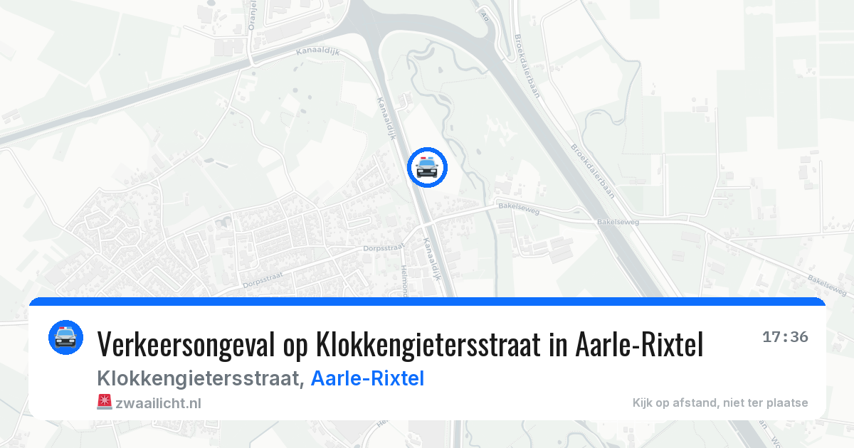 Verkeersongeval op Klokkengietersstraat in Aarle-Rixtel — 3 jun 2026