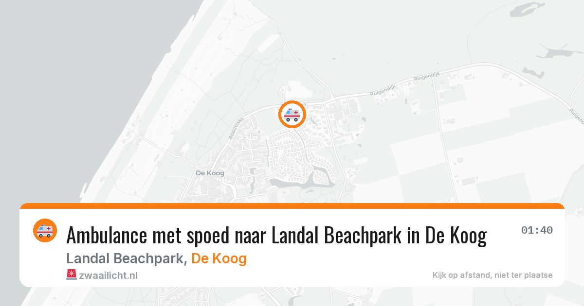 Ambulance met spoed naar Landal Beachpark in De Koog — 5 jul 2026