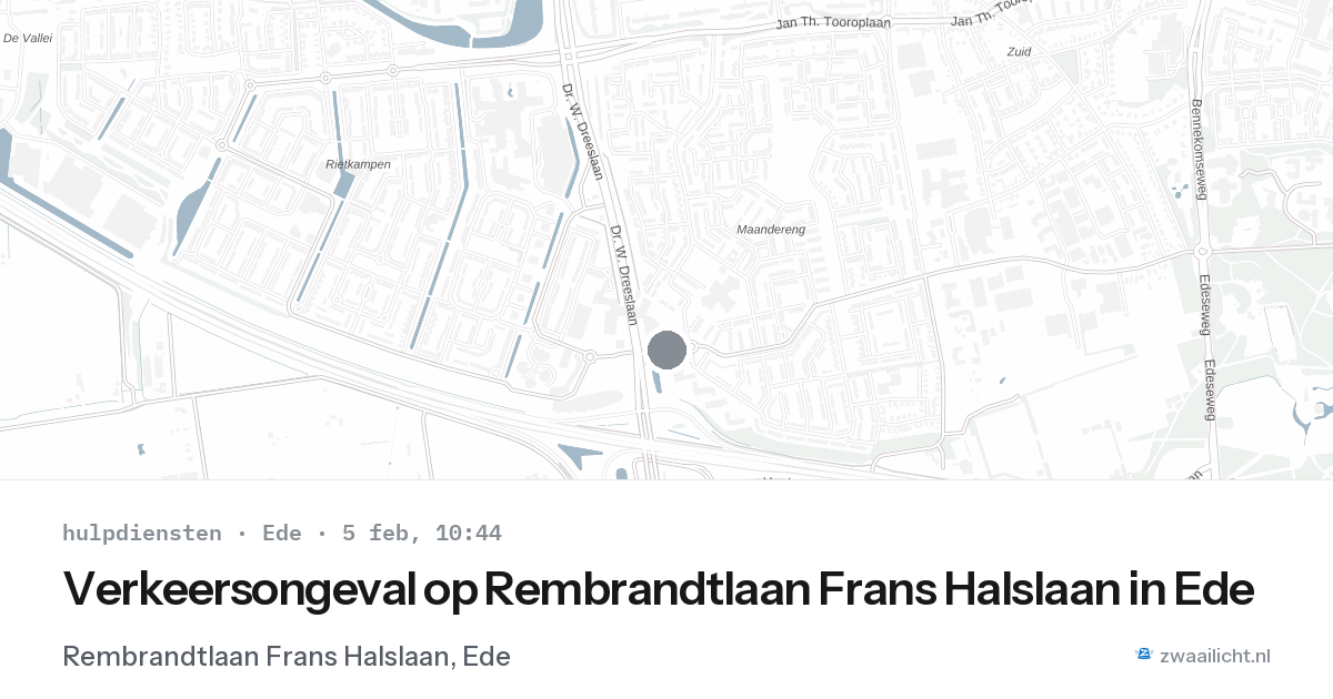 Verkeersongeval op Rembrandtlaan Frans Halslaan in Ede — 5 feb 2026