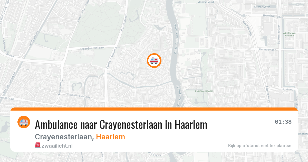 Ambulance naar Crayenesterlaan in Haarlem — 6 aug 2026