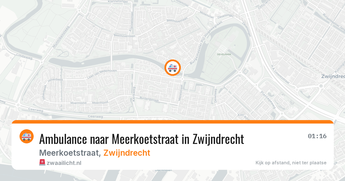 Ambulance naar Meerkoetstraat in Zwijndrecht — 28 jul 2026