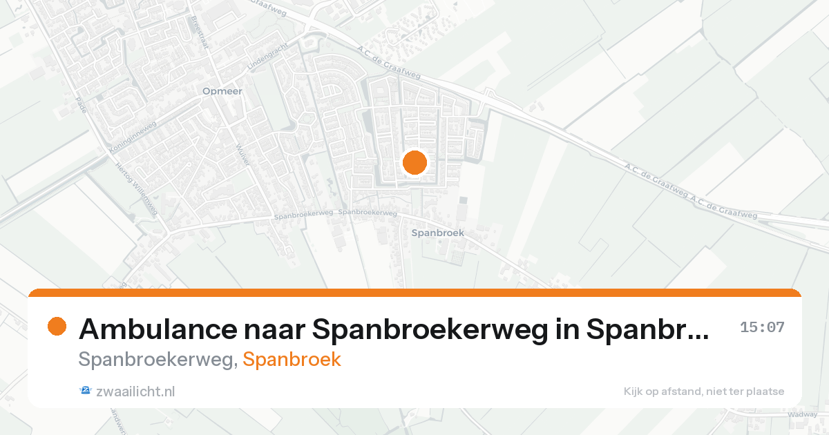 Ambulance naar Spanbroekerweg in Spanbroek — 16 aug 2026