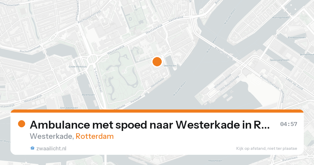 Ambulance met spoed naar Westerkade in Rotterdam — 26 aug 2026