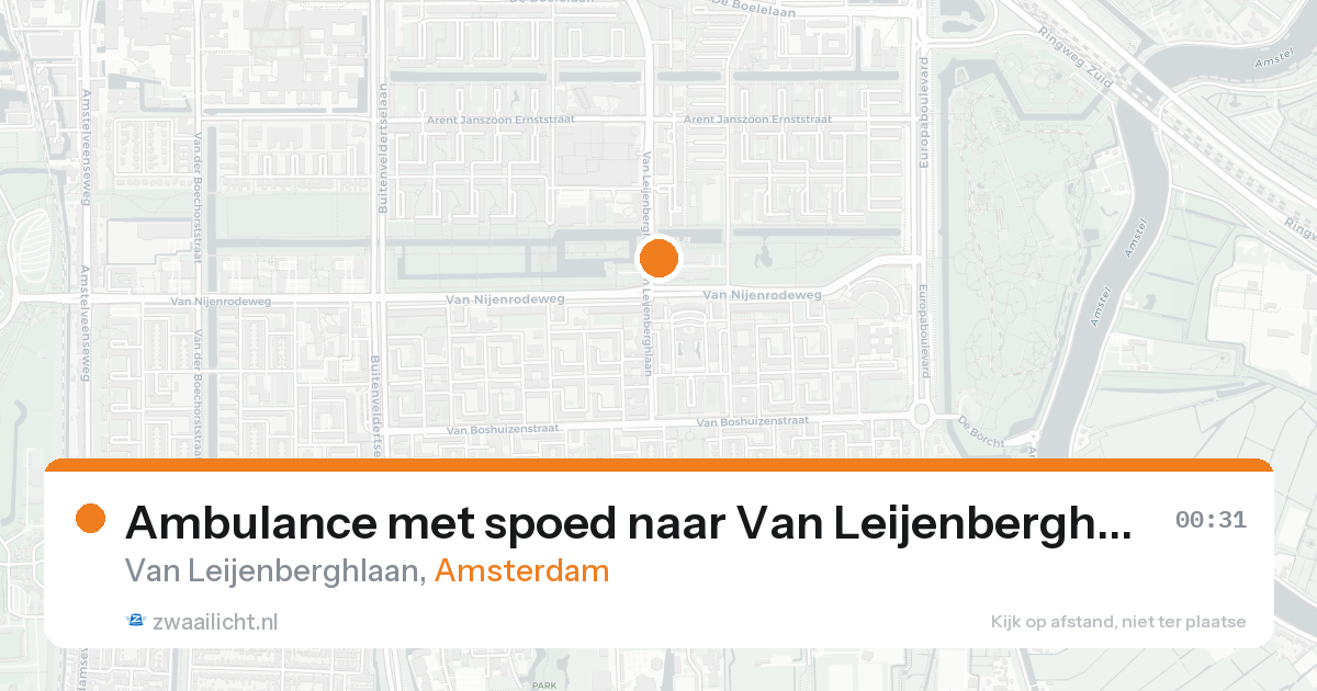 Ambulance met spoed naar Van Leijenberghlaan in Amsterdam — 30 jan 2026
