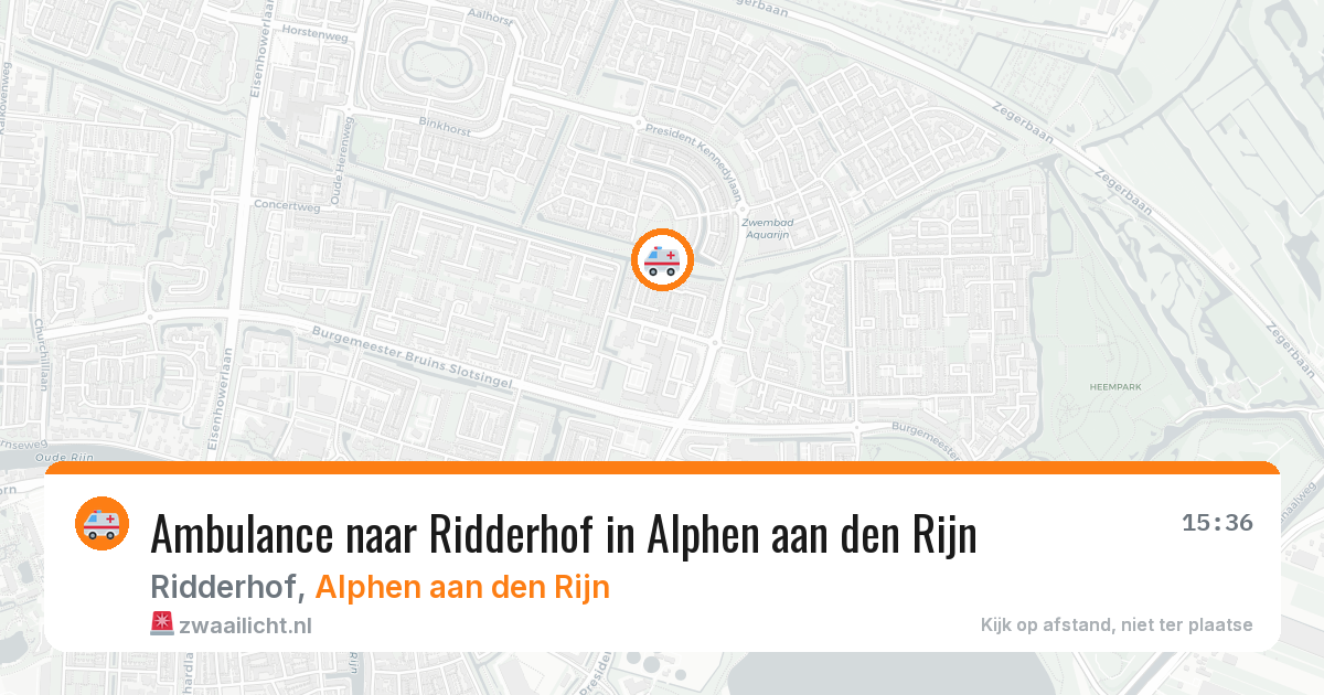 Ambulance naar Ridderhof in Alphen aan den Rijn — 9 mei 2026