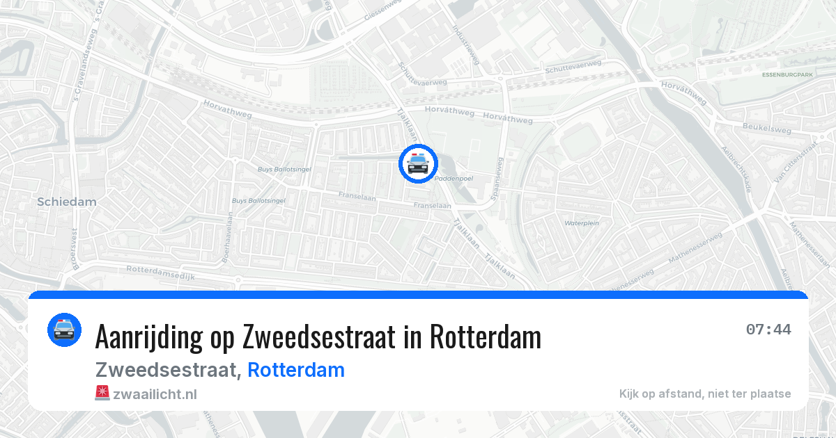 Aanrijding op Zweedsestraat in Rotterdam — 29 jan 2026