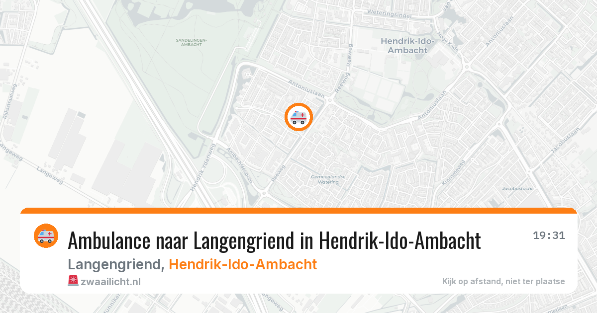 Ambulance naar Langengriend in Hendrik-Ido-Ambacht — 12 jul 2026