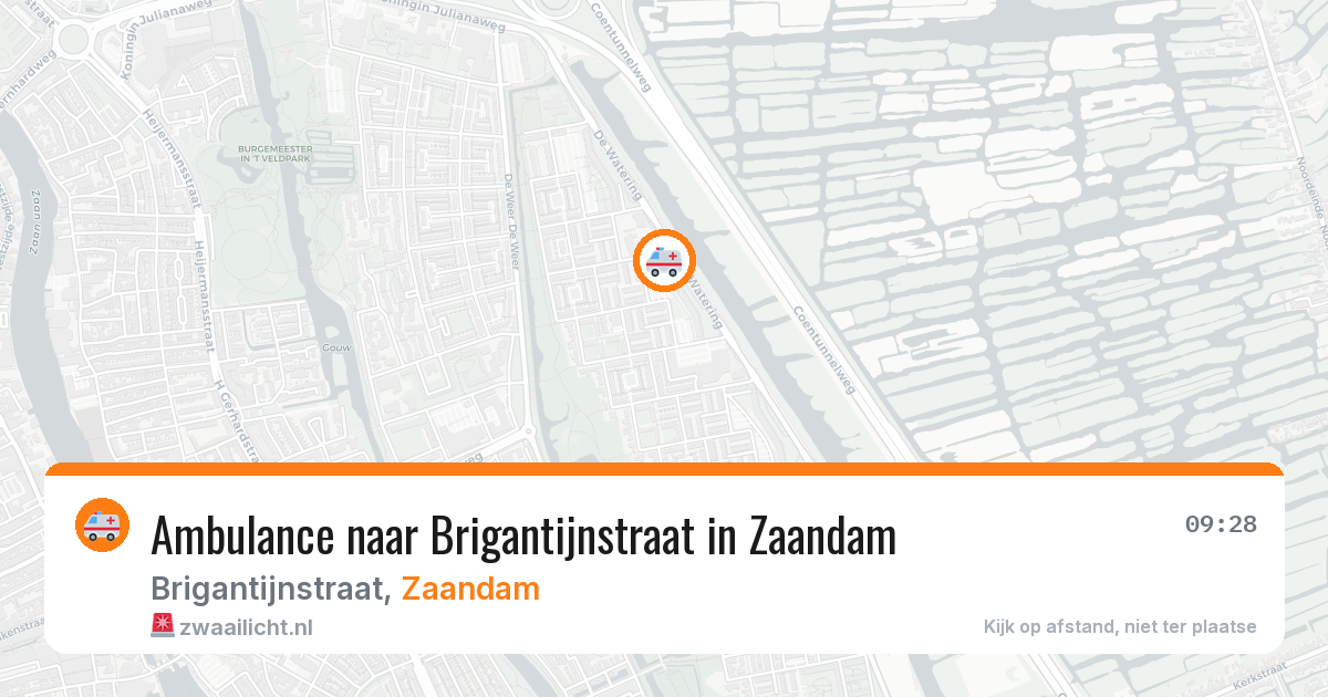 Ambulance naar Brigantijnstraat in Zaandam — 22 mrt 2026