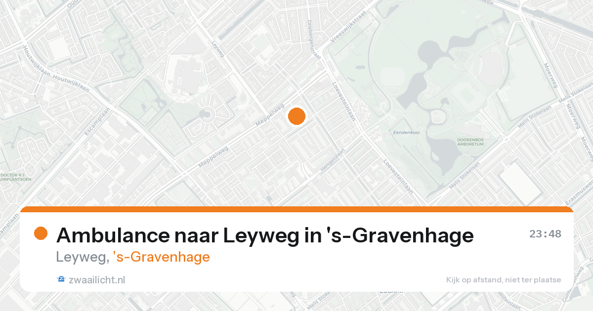 Ambulance naar Leyweg in 's-Gravenhage — 21 aug 2026