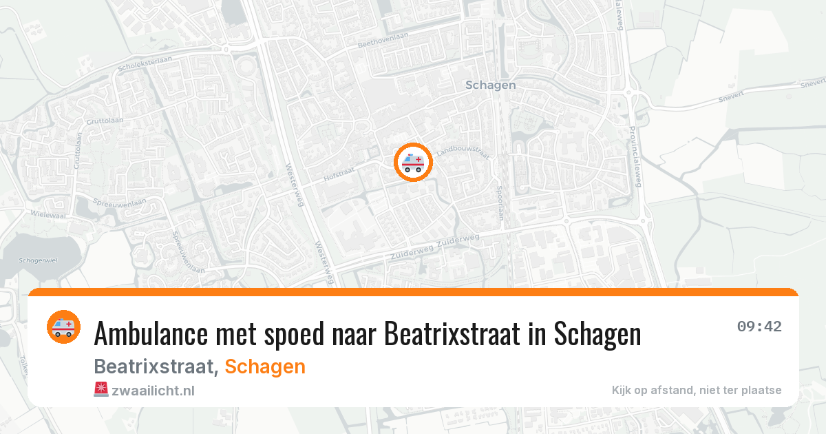 Ambulance met spoed naar Beatrixstraat in Schagen — 30 apr 2026