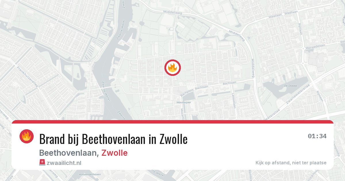 Brand bij Beethovenlaan in Zwolle — 28 mei 2026