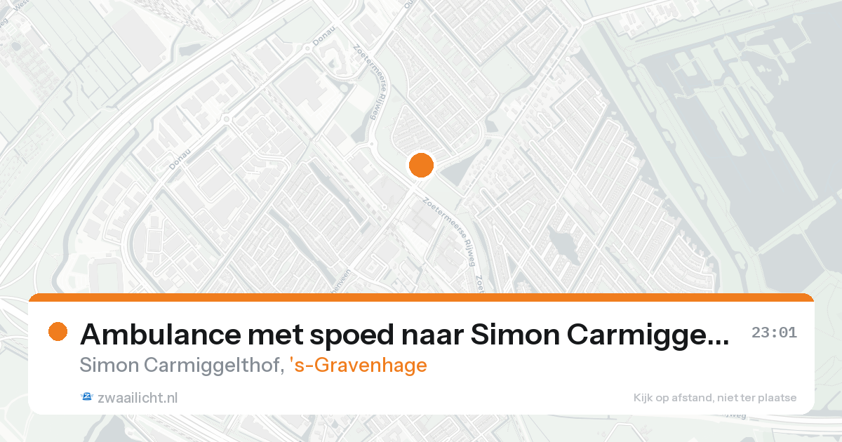 Ambulance met spoed naar Simon Carmiggelthof in 's-Gravenhage — 23 aug 2026