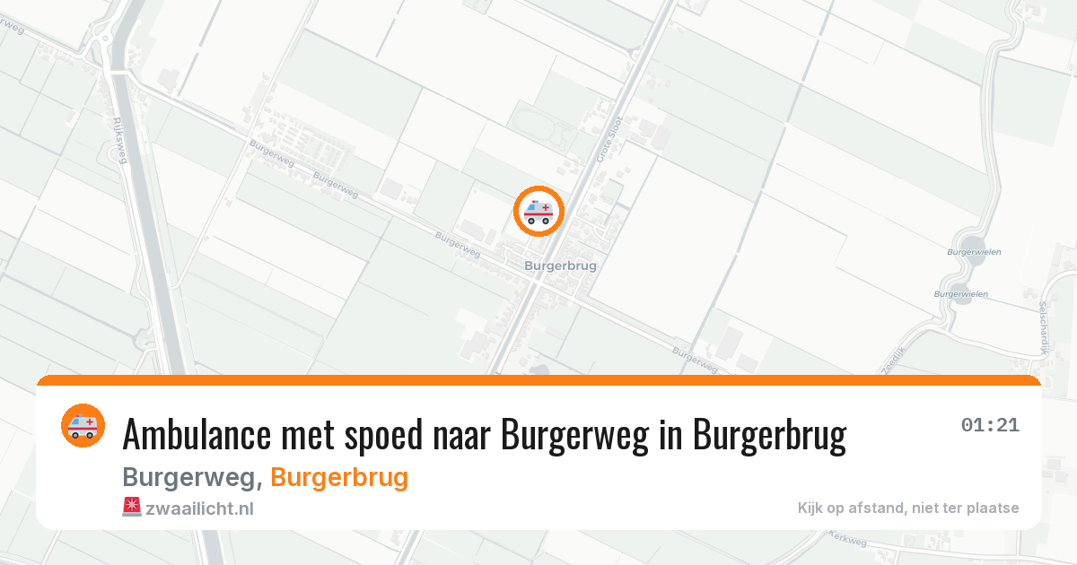 Ambulance met spoed naar Burgerweg in Burgerbrug — 9 feb 2026