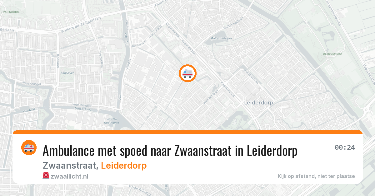Ambulance met spoed naar Zwaanstraat in Leiderdorp — 24 jul 2026
