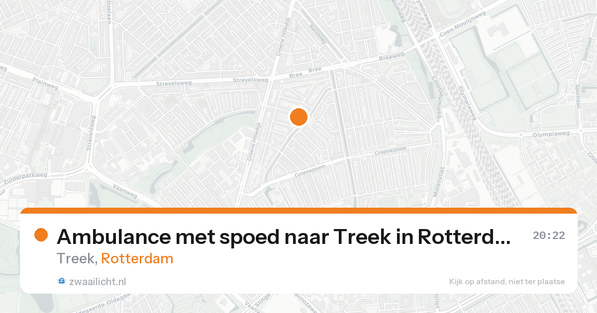 Ambulance met spoed naar Treek in Rotterdam — 16 aug 2026