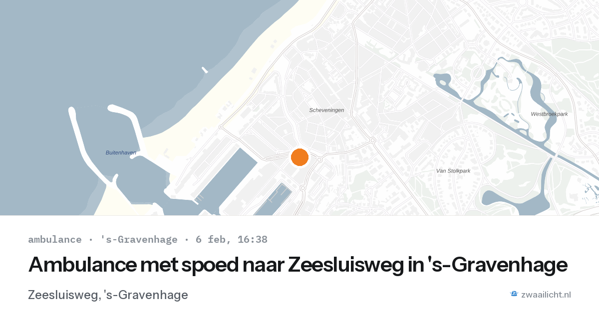 Ambulance met spoed naar Zeesluisweg in 's-Gravenhage — 6 feb 2026