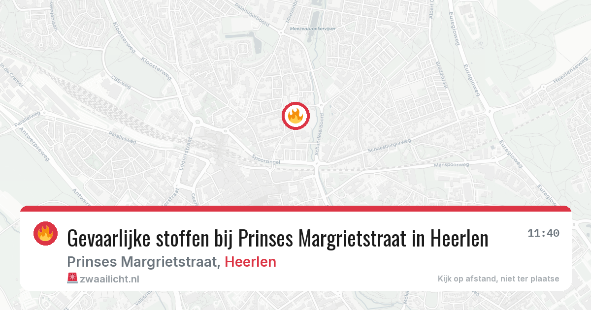 Gevaarlijke stoffen bij Prinses Margrietstraat in Heerlen — 8 apr 2026