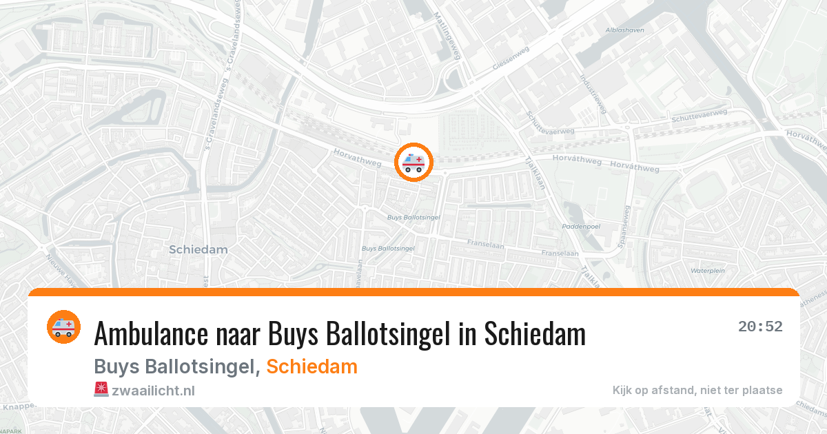 Ambulance naar Buys Ballotsingel in Schiedam — 21 mei 2026