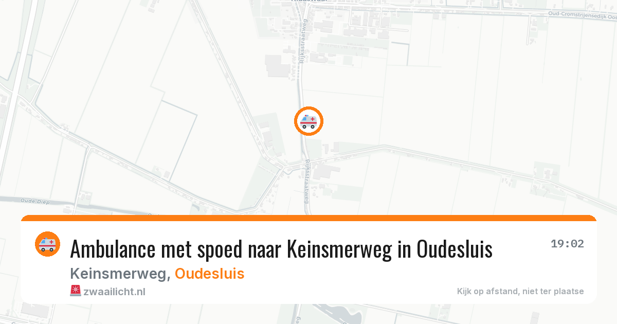 Ambulance met spoed naar Keinsmerweg in Oudesluis — 13 jul 2026