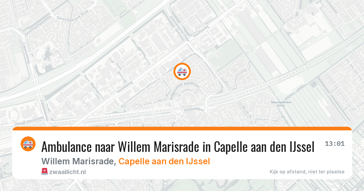 Ambulance naar Willem Marisrade in Capelle aan den IJssel — 19 jun 2026