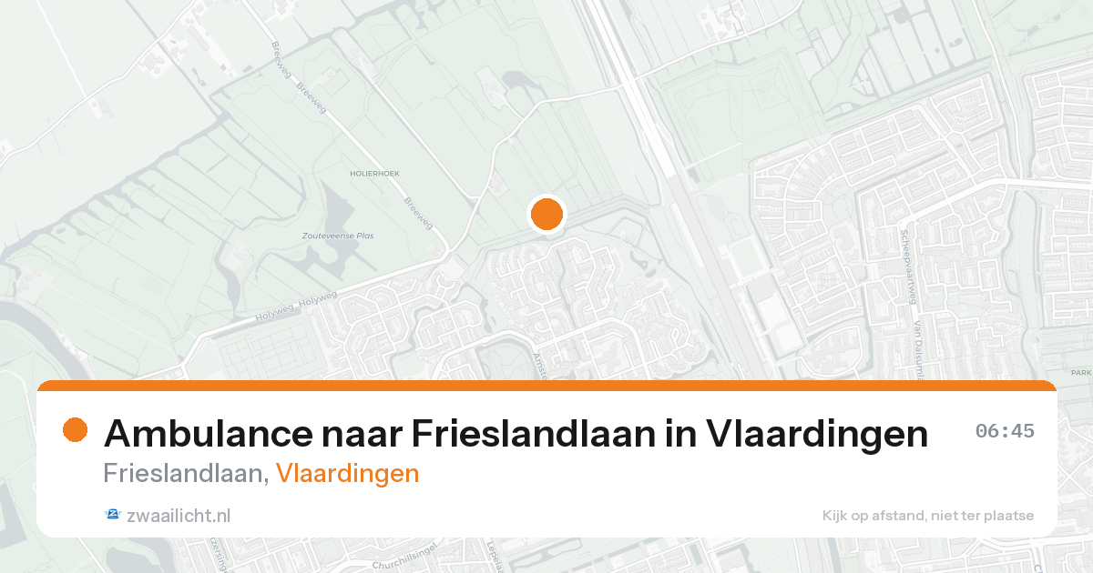 Ambulance naar Frieslandlaan in Vlaardingen — 15 aug 2026
