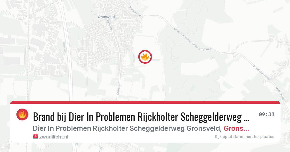 Brand bij Dier In Problemen Rijckholter Scheggelderweg Gronsveld in Gronsveld — 2 aug 2026