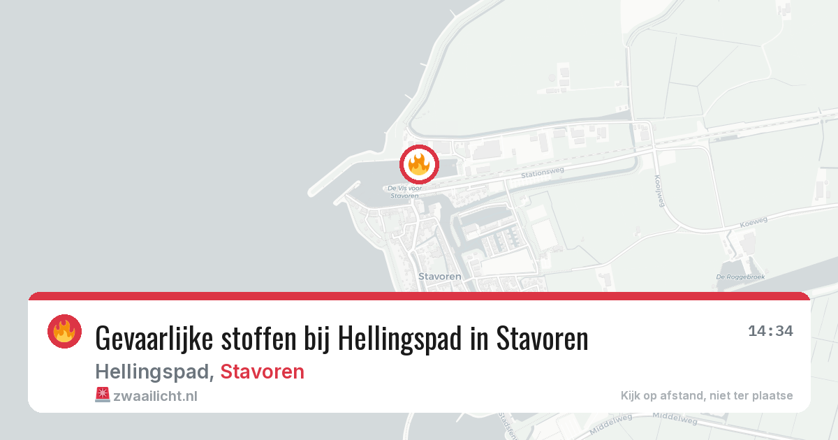 Gevaarlijke stoffen bij Hellingspad in Stavoren — 20 jul 2026