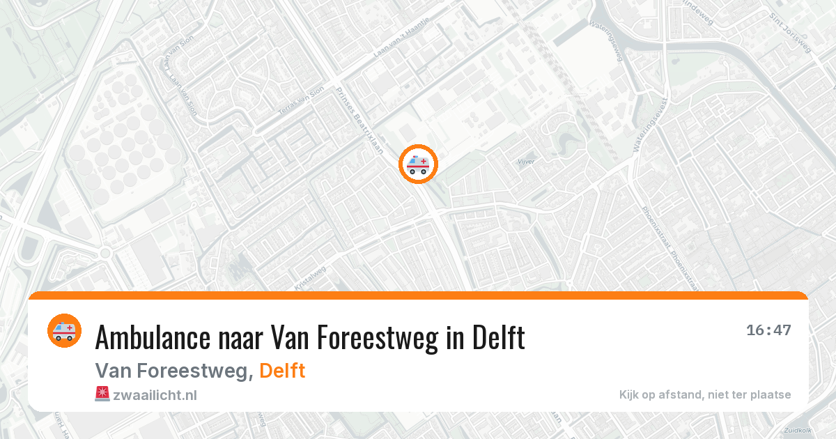 Ambulance naar Van Foreestweg in Delft — 6 apr 2026