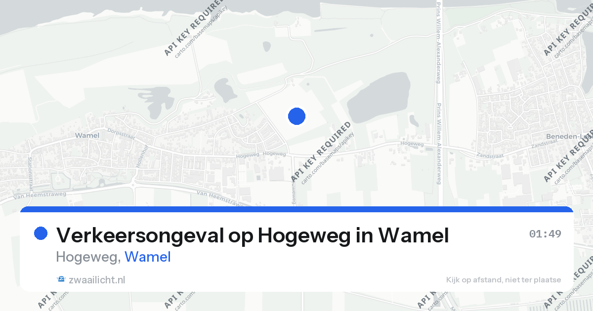 Verkeersongeval op Hogeweg in Wamel — 16 aug 2026