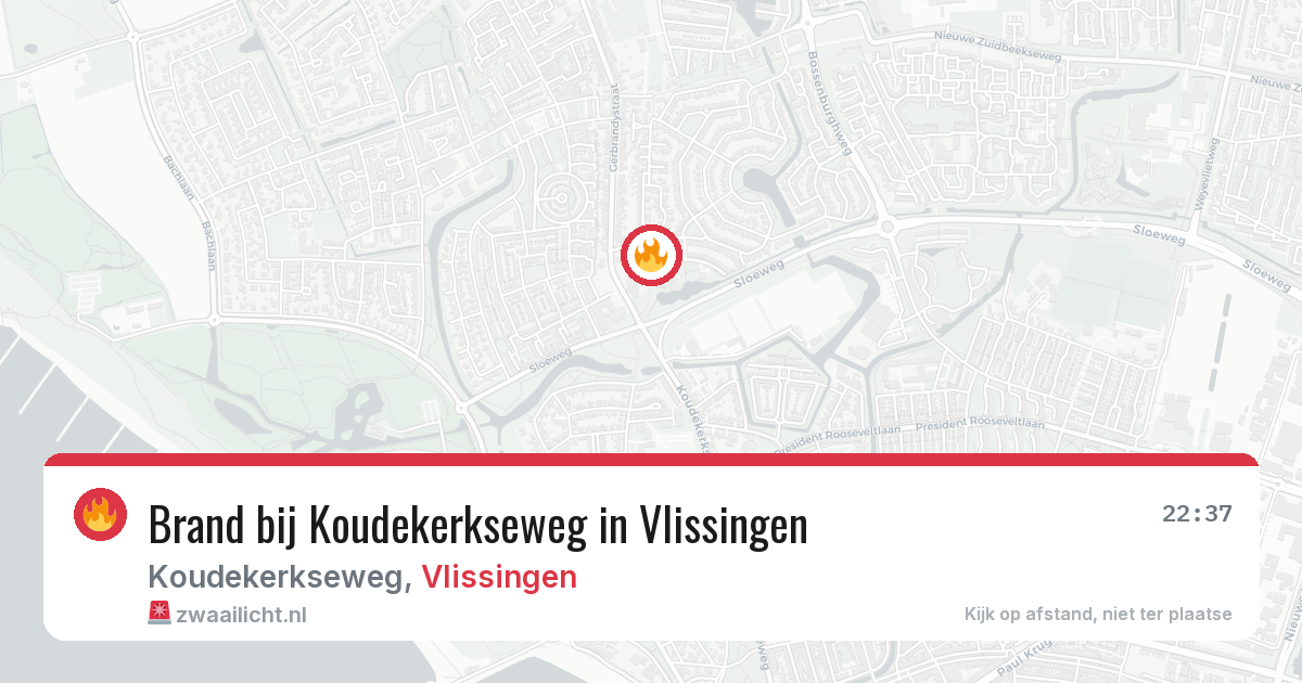 Brand bij Koudekerkseweg in Vlissingen — 24 mrt 2026