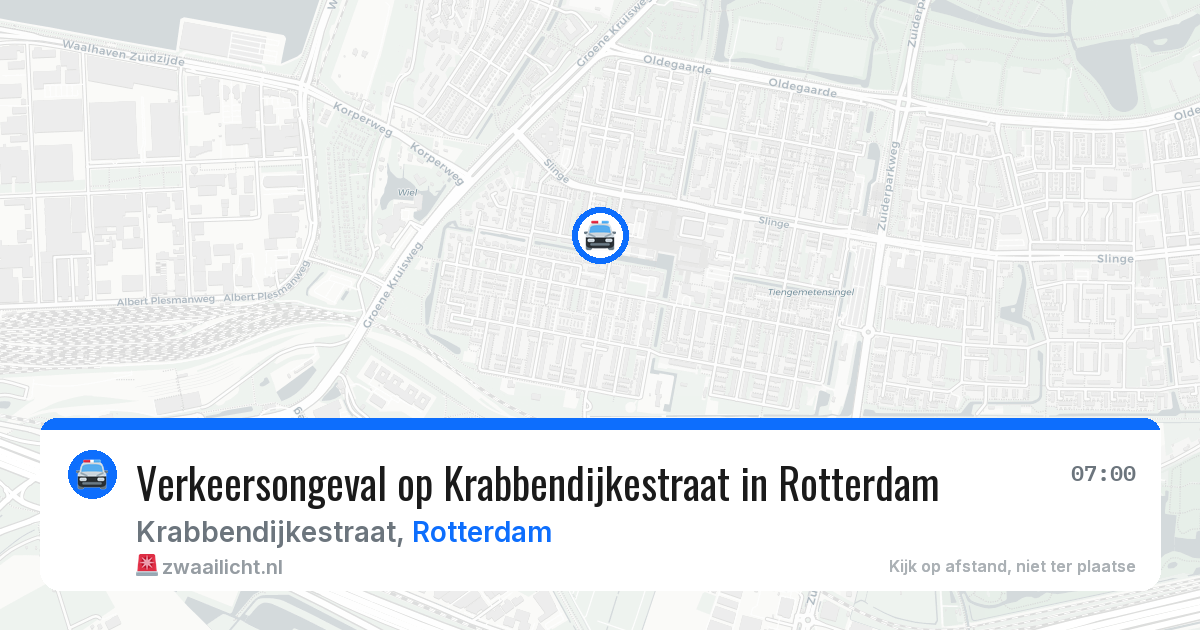 Verkeersongeval op Krabbendijkestraat in Rotterdam — 7 mei 2026