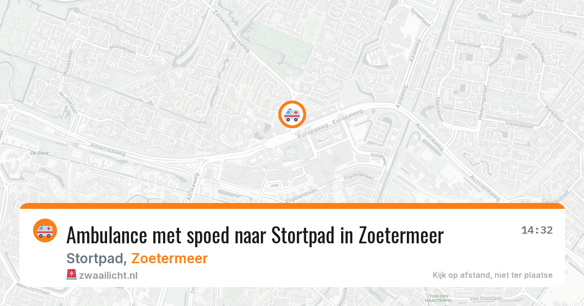 Ambulance met spoed naar Stortpad in Zoetermeer — 20 jun 2026