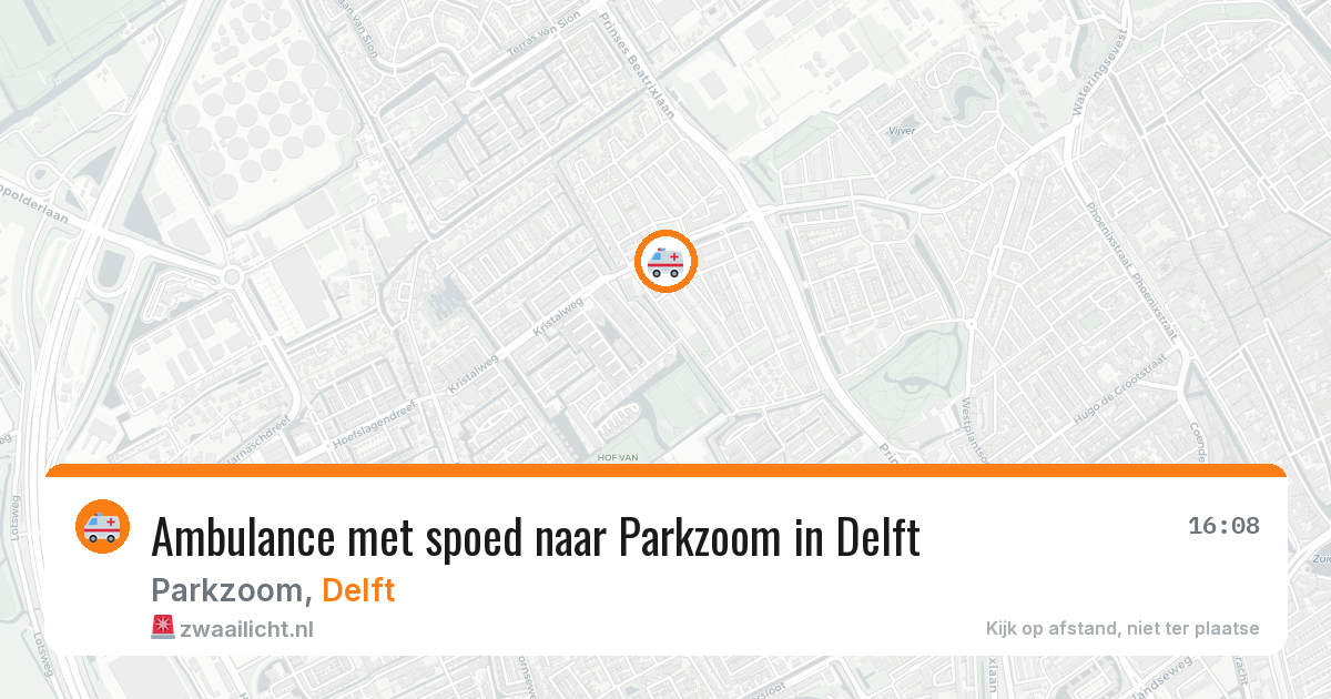 Ambulance met spoed naar Parkzoom in Delft — 6 jun 2026