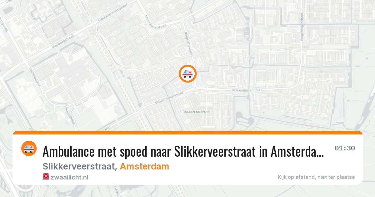Ambulance met spoed naar Slikkerveerstraat in Amsterdam — 28 apr 2026
