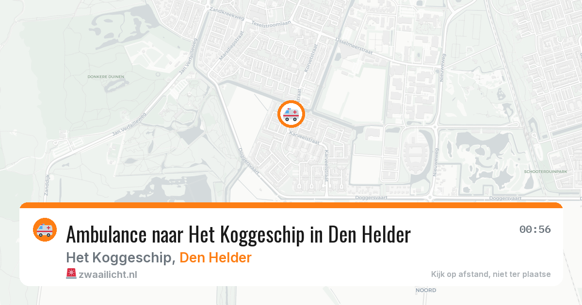 Ambulance naar Het Koggeschip in Den Helder — 5 aug 2026