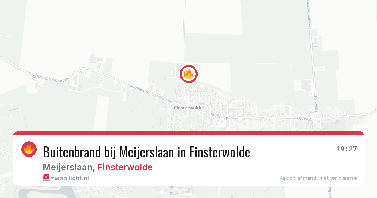 Buitenbrand bij Meijerslaan in Finsterwolde — 29 jul 2026