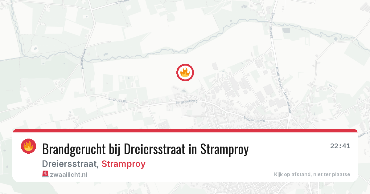 Brandgerucht bij Dreiersstraat in Stramproy — 11 mei 2026