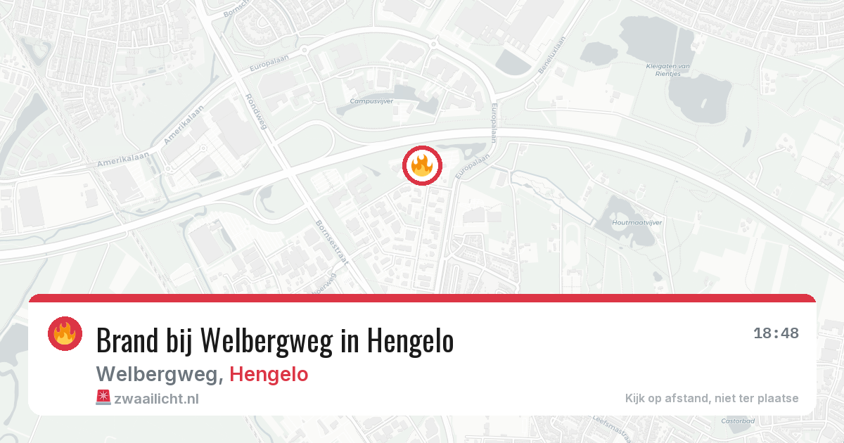 Brand bij Welbergweg in Hengelo — 3 mei 2026
