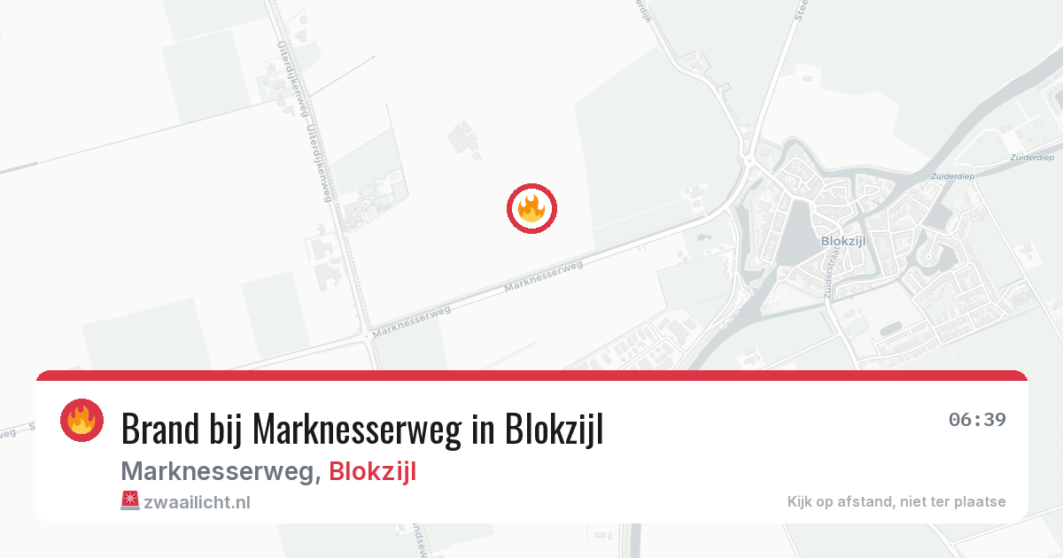 Brand bij Marknesserweg in Blokzijl — 28 jun 2026