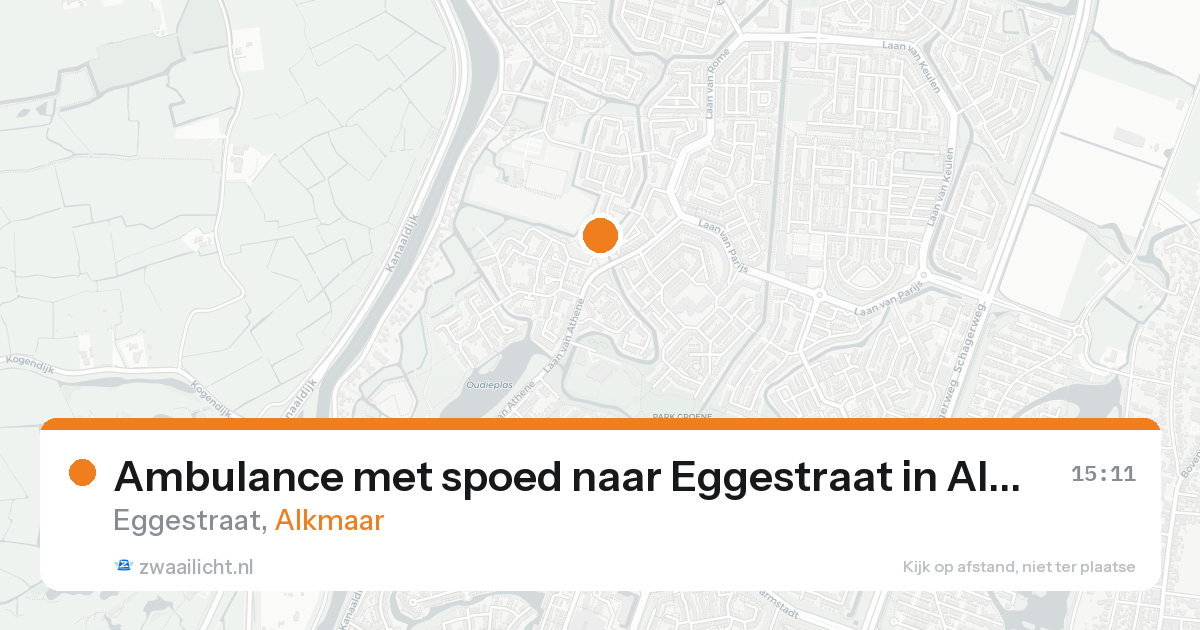 Ambulance met spoed naar Eggestraat in Alkmaar — 23 aug 2026
