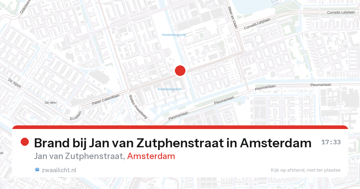 Brand bij Jan van Zutphenstraat in Amsterdam — 23 jun 2026